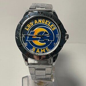 Los Angeles Rams NFL Team Logo Men's Stainless-Steel Silver Watch NEW